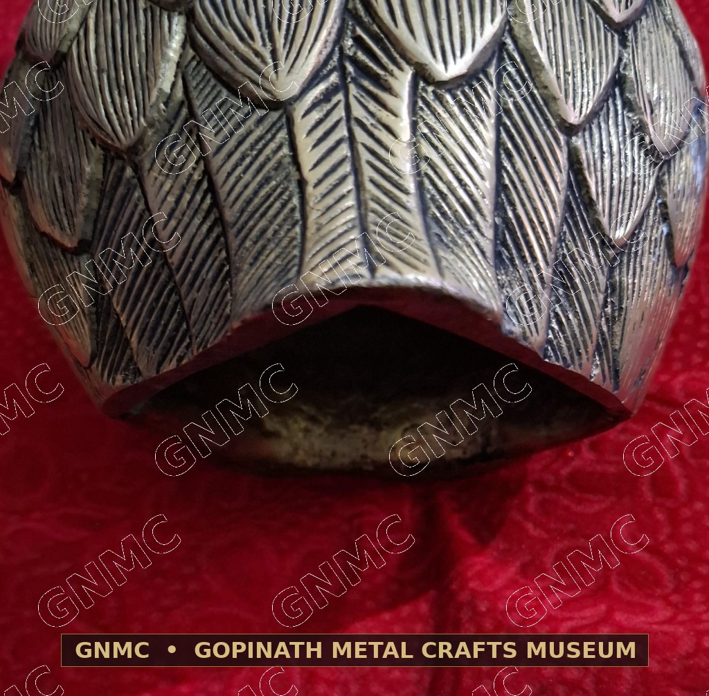 Monumental Solid-Cast Brass Sacred Vahana Owl Figurine