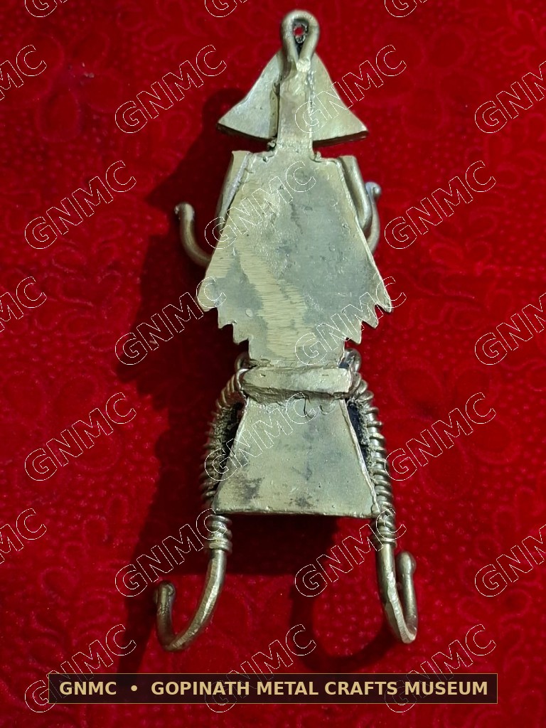 Handcrafted Dhokra Brass Lord Narasimha Wall Plaque & Key Hanger