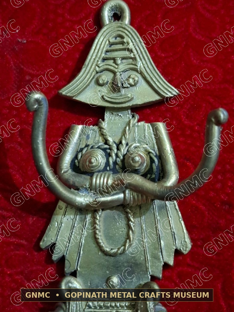 Handcrafted Dhokra Brass Lord Narasimha Wall Plaque & Key Hanger