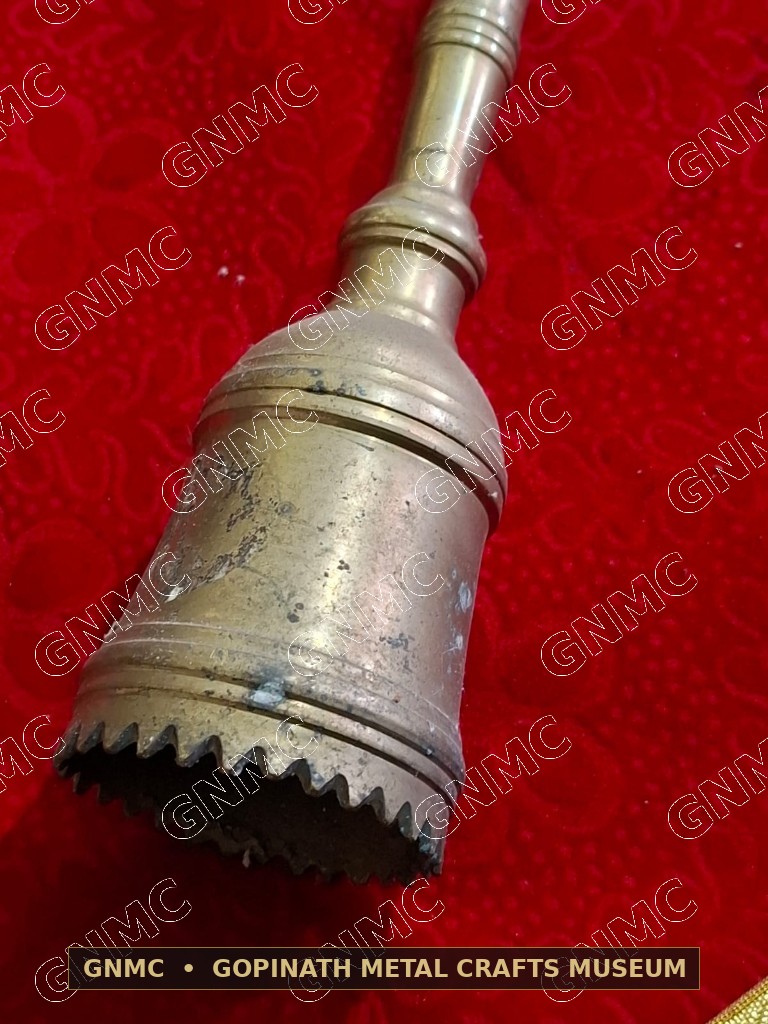 Century-Old Cast Brass Temple Processional Torch (Masal)