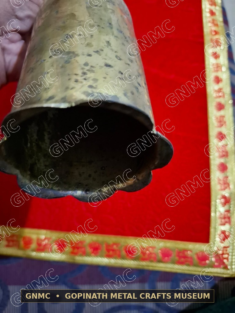 Century-Old Cast Brass Temple Processional Torch (Masal)