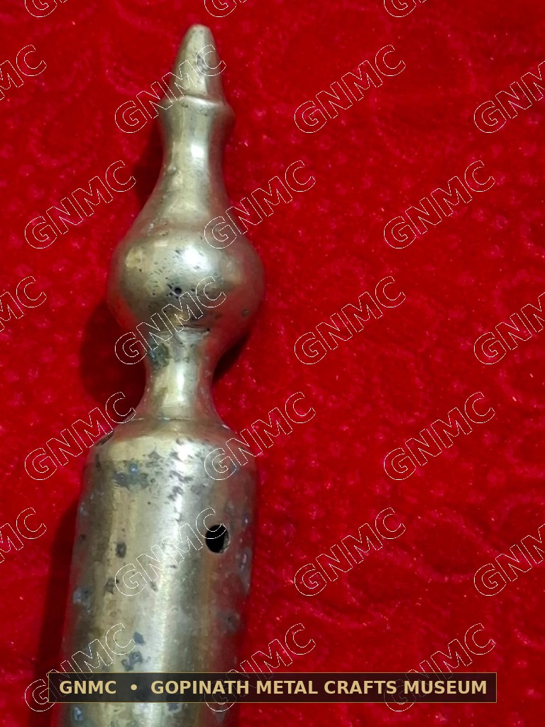 Century-Old Cast Brass Temple Processional Torch (Masal)