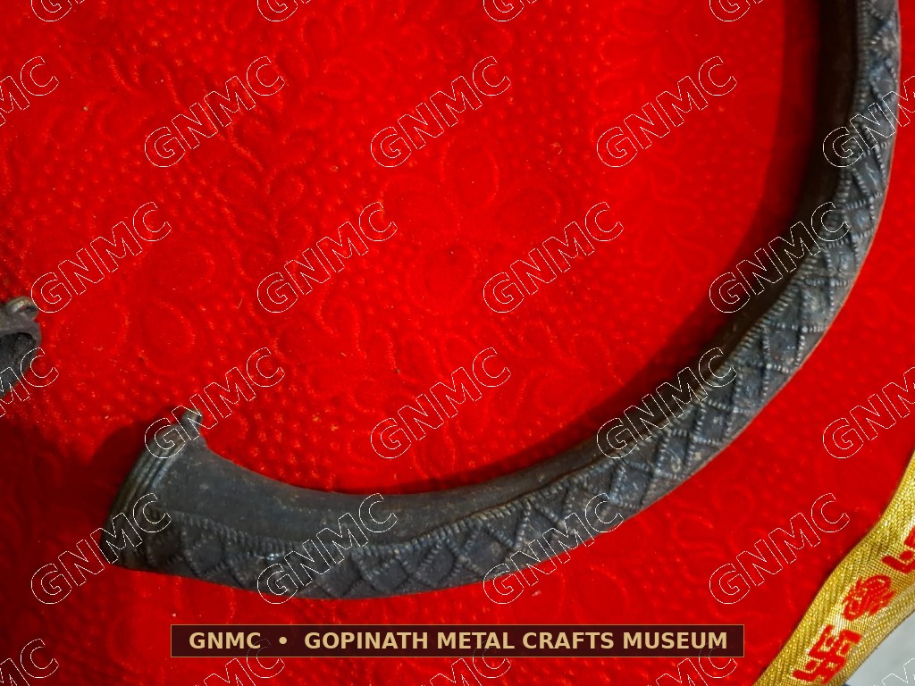 Antique Hand-Engraved Brass Tribal Dancer's Ceremonial Horn Attire