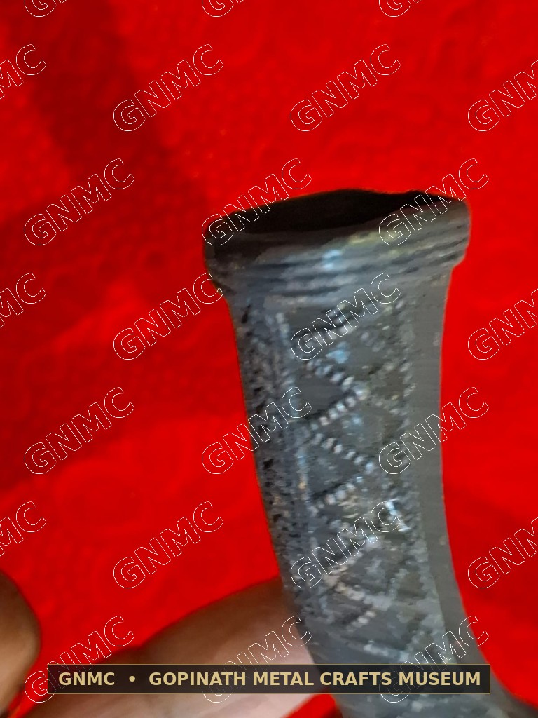 Antique Hand-Engraved Brass Tribal Dancer's Ceremonial Horn Attire